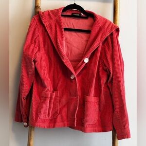 big bud press corduroy sailor jacket // 🪸 coral pink 🪸 // large